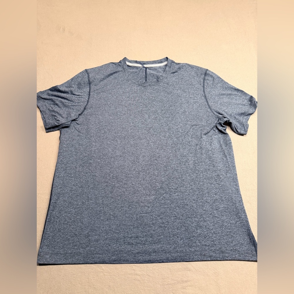 Lululemon Men’s Heather Blue Soft Jersey Short-sleeve Shirt Size XXL 2XL
